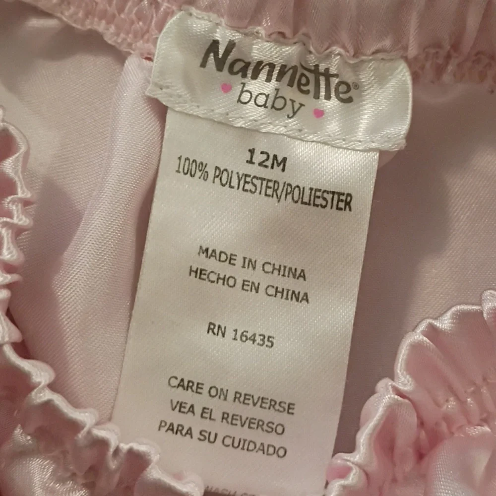 Nannette Pink Satin Diaper Cover